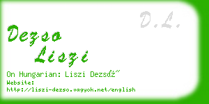 dezso liszi business card